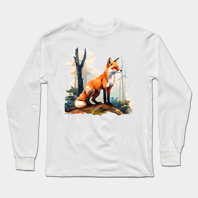 Forest Foxes Long Sleeve T-Shirt by zooleisurelife